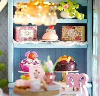 Mini Dollhouse - Villa - Manxing Dessert Shop kast met eten