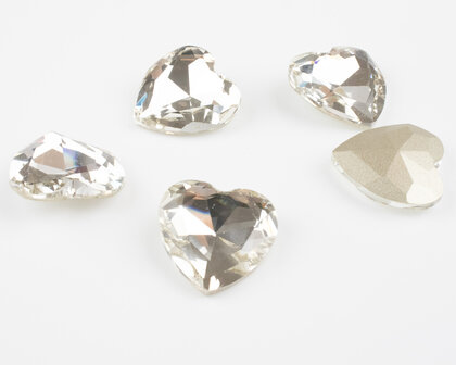 Fancy Stones - Heart (Hart) Crystal 27 mm (per 2 stuks)