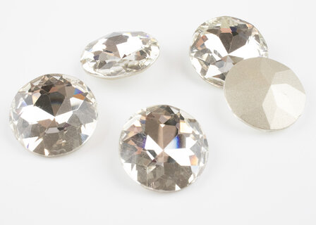 Fancy Stones - Round (Rond) Crystal 27 mm (per 2 stuks) zonder logo