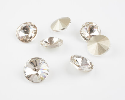 Fancy Stones - Rivoli (Rond) Crystal 20 mm (per 6 stuks) zonder logo