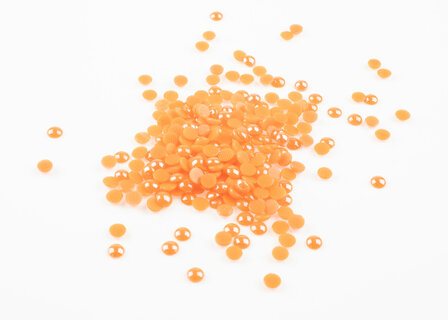 Hotfix Ceramic Parels Kleur Oranje 4 mm (SS16)  (ca. 350 stuks)