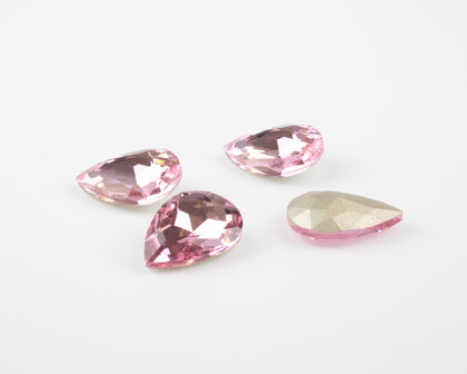 Fancy Stones - Pear (druppel) Light Rose 18x25 mm 