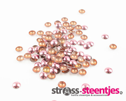 Hotfix Dome Studs SS 30 Kleur Roze (ca. 250 stuks) met logo