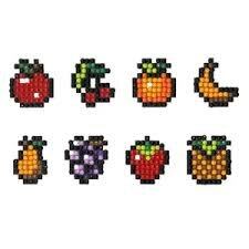 Diamond Painting Stickers - Set mini Fruit - 8 stuks 