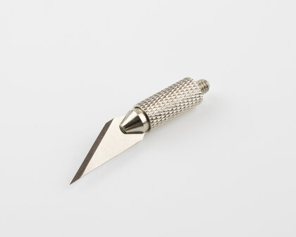 Hotfix applicator opzetstukje hot knife mesje opschroefbaar zilver kleurig in elkaar