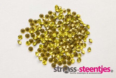 Citrine SS6 Pointed Back Rhinestones (per 144 stuks) met logo