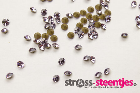 Violet SS6 Pointed Back Rhinestones (per 144 stuks) met logo