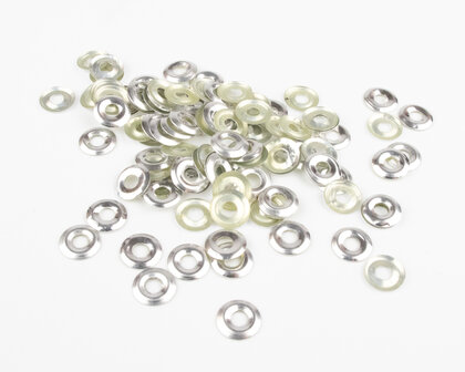 Hotfix Nailheads Kleur Zilver ring (ca. 100 stuks)