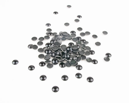 Hotfix Nailheads Kleur Zwart Rond 6,5 mm (ca. 150 stuks)