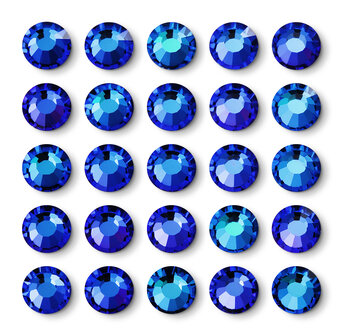 Crystal Bermuda Blue 296 BBL 00030 HF (SS12) - Preciosa hotfix steentjes Chaton Rose Maxima 