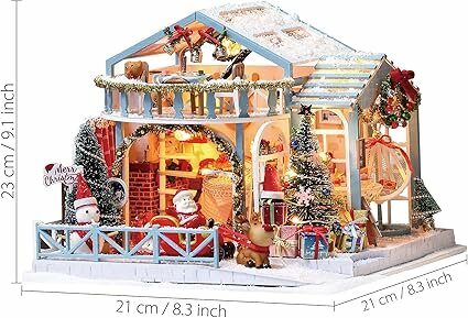 Mini Dollhouse - Villa - Christmas Snowy Night afmetingen