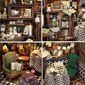 Mini Dollhouse - Shop - Vintage Coffee Shop details