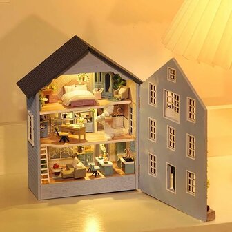 Mini Dollhouse - Villa - Molan House met verlichting