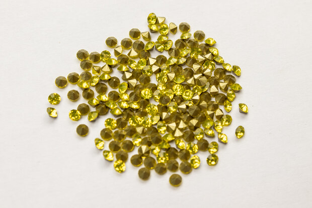 Citrine SS6 Pointed Back Rhinestones (per 20 stuks)