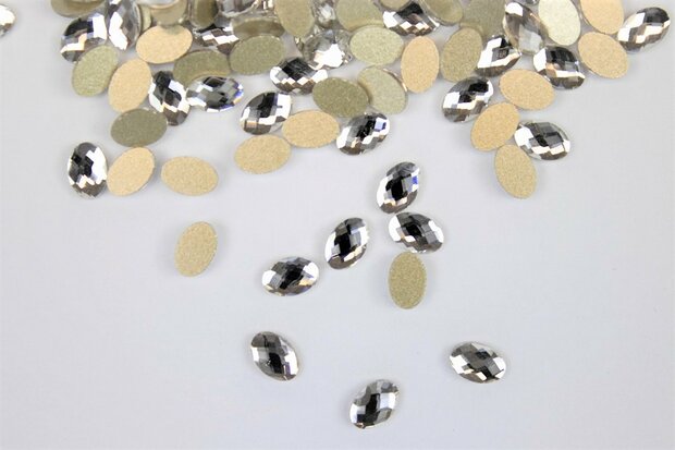 Bolle Ovaal 6 mm Crystal Non hotfix Rhinestones figuren Superior Glamour kwaliteit  