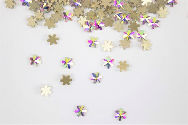 Sterbloemetje 5 mm Crystal AB Non hotfix Rhinestones figuren Superior Glamour kwaliteit  