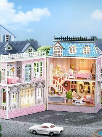 Mini Dollhouse - Villa - Romantic Castle open