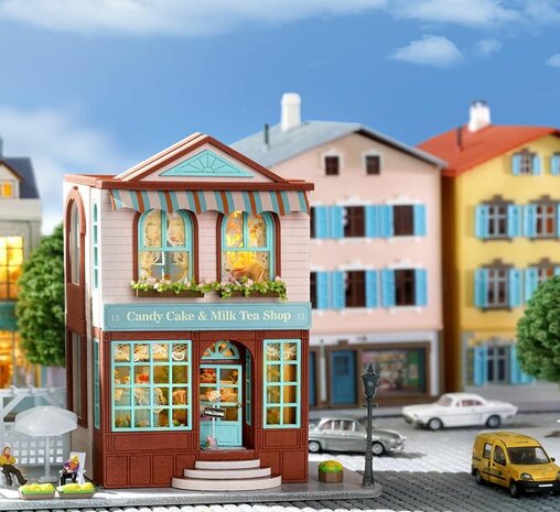 Mini Dollhouse - Villa - Manxing Dessert Shop met achtergrond