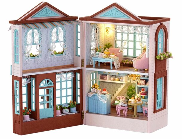 Mini Dollhouse - Villa - Manxing Dessert Shop open