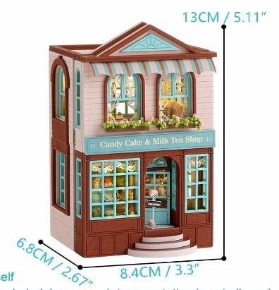 Mini Dollhouse - Villa - Manxing Dessert Shop afmetingen