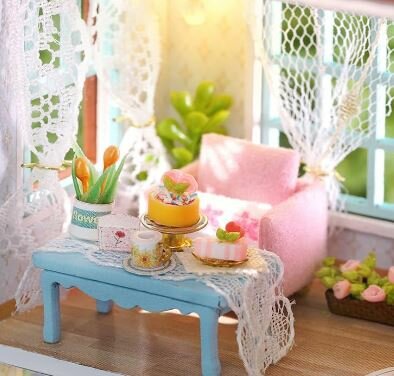 Mini Dollhouse - Villa - Manxing Dessert Shop tafel met stoel