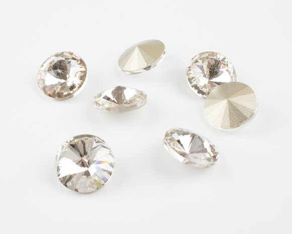 Fancy Stones - Rivoli (Rond) Crystal 20 mm (per 6 stuks) zonder logo