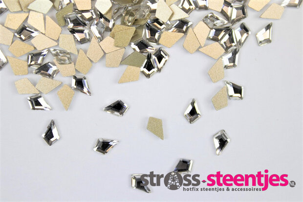 Hoekige Druppel 6 mm Crystal Non hotfix Rhinestones figuren Superior Glamour kwaliteit  met logo