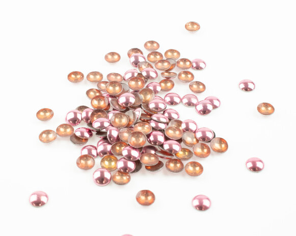 Hotfix Dome Studs SS 30 Kleur Roze (ca. 250 stuks)