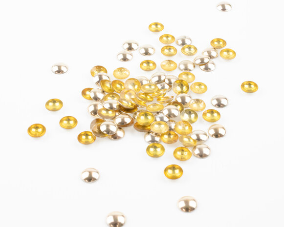 Hotfix Dome Studs SS 30 Kleur Licht Goud (ca. 250 stuks)