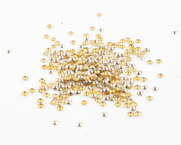 Hotfix Dome Studs SS 10 Kleur Licht Goud (ca. 1350 stuks)