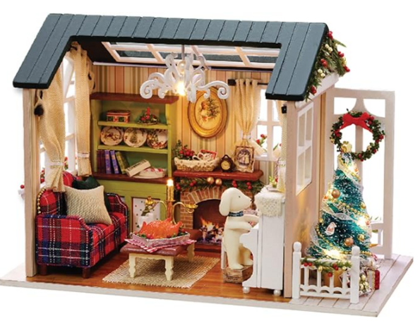 Mini Dollhouse - Boshuisje - Holiday Times (Christmas) met witte achtergrond