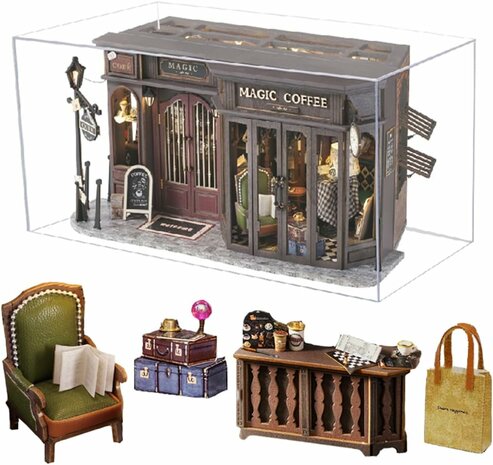 Mini Dollhouse - Shop - Vintage Coffee Shop met stofkap