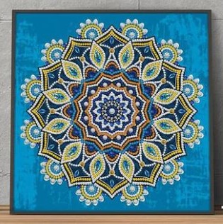 Diamond Painting pakket - Blauw Rendier met Gekleurde Vogels - Glow in the  Dark 30x40 cm (Partial)