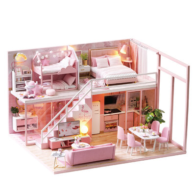 succes Reis land Mini Dollhouses: miniatuur bouwpakket poppenhuis (DIY hobby)