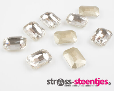 Fancy Stones - Octagon (rechthoek) Crystal 13x18 mm