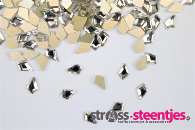 Hoekige Druppel 6 mm Crystal Non hotfix Rhinestones figuren Superior Glamour (6099)