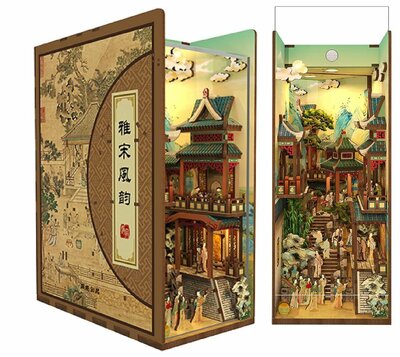 Book Nook - mini 3D wereld - Song Dynasty Culture Bookend