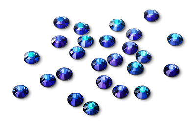 Crystal Bermuda Blue 296 BBL 00030 HF (SS48) - Preciosa hotfix steentjes Chaton Rose Maxima (per 48 stuks)