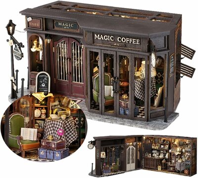 Mini Dollhouse - Shop - Vintage Coffee Shop